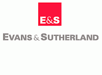 Evens & Sutherlands. A red square with a "E&S" in white at the bottom, and the words "EVENS & SUTHERLAND" under