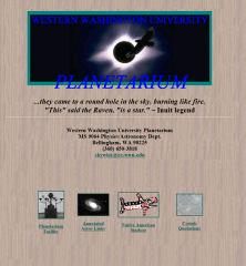 Planetariums first home page layout from 1995